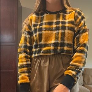 Plaid Mustard Pullover